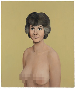 John Currin, Bea Arthur Naked Painting John Currin, Bea Arthur Naked Painting